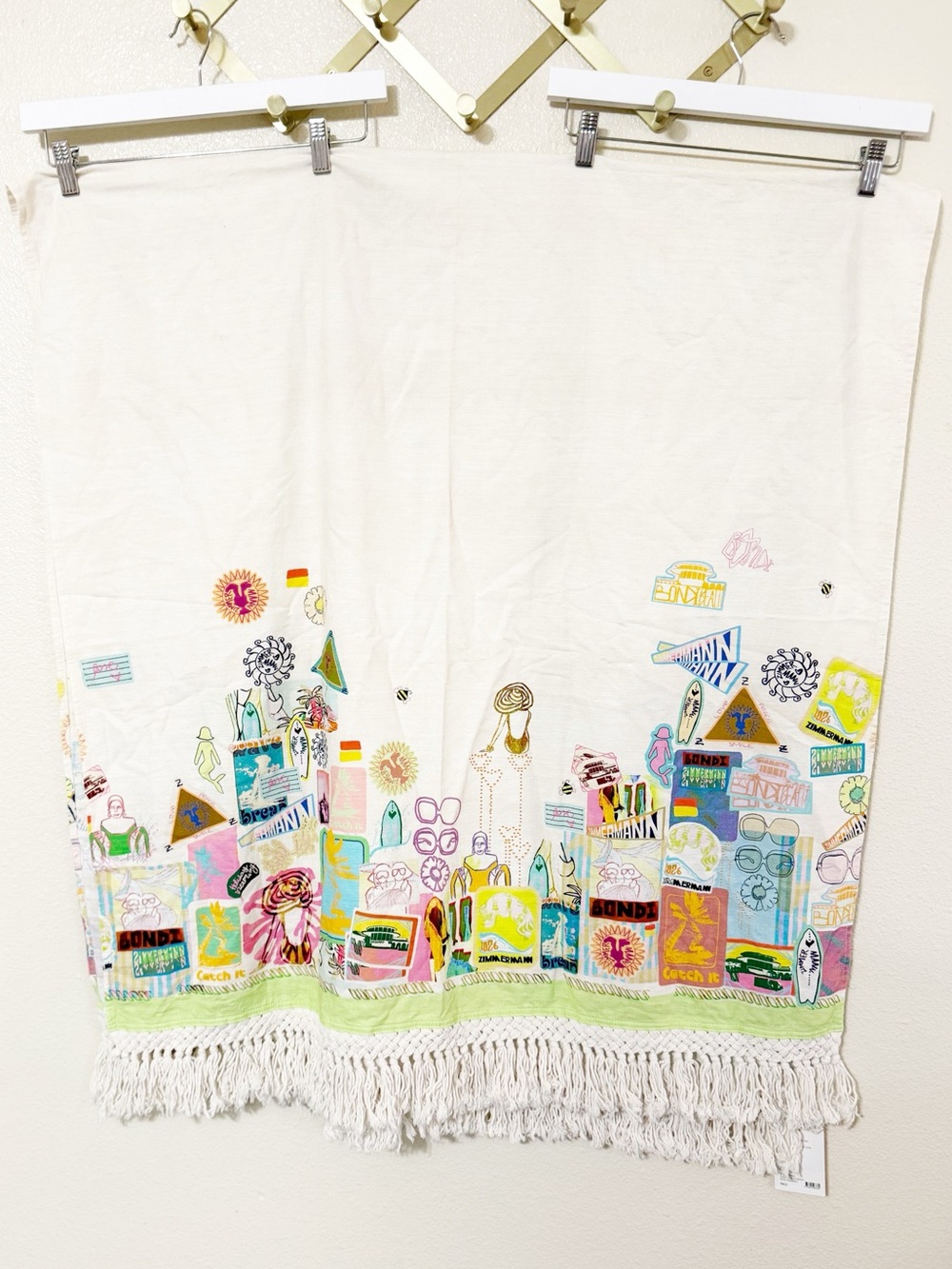 Zimmermann Textured Towel Fringe Trims 100% Cotton Multicolor Vibrant NEW - Picture 3 of 8